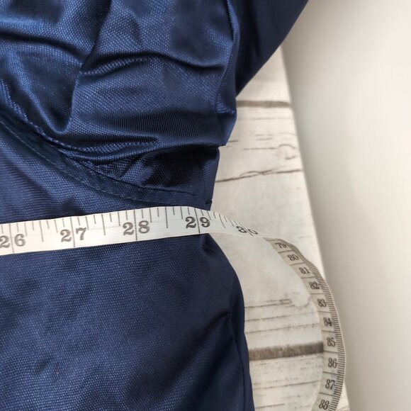 90s Nike Parka Sherpa Lined Stadium Jacket Long Men’s Size XXL Blue Big Swoosh - Picture 3 of 11